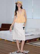rirri SS25 バケーションウェア 100%コットン フローラル ブラウス - Resort Collection