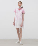 Shirring Sleeveless Dress - White