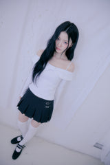Plum Pleats Skirt (Black)