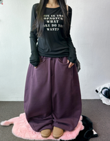 バルーンワイドコライド ベルトポイントフリースバルーンワイドパンツ🖤💜 5カラーズ