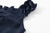 Frillet Denim Ruffle Blouse 231661012