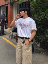 Whatever レタリングショートスリーブTシャツ