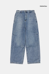 Vigor cat washed parachute denim pants