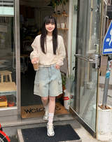 Cargo Denim Bermuda Half Pants