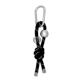 Rope Keyring [Clear&Silver Beads]
