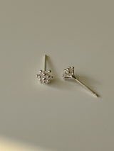 Floral earring (silver)