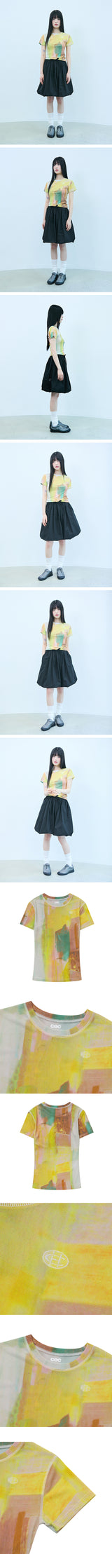 CH刺繍ロゴWOMAN Tシャツ(イエロー)