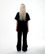 TM クラックTシャツ-BLACK