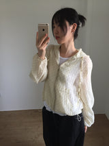 Frill Hoodie Dot Jumper (3color)