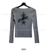 Medus cutting boat neck long sleeve