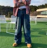 セントパラシュートカーゴワイドデニムパンツ
