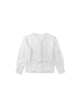 Frill v-neck blouse