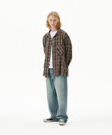 CUT OFF FLANNEL CHECK SHIRT