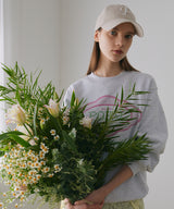 Lace Applique Sweatshirt - Light Grey