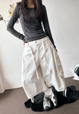 Riley Rope Curve Cargo Balloon Bermuda Shorts 2color
