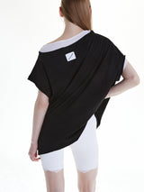 UNBALANCED LAYERED SLEEVELESS (BLACK)