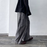 Washed Multi-Button Wide Pants