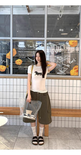 ダックスフント ラウンド スパンデックス Tシャツ