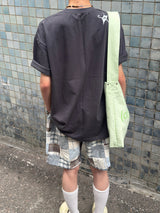 ヘビーコットン ソウル グラフィック Tシャツ (Tenta Tumble & Bio Washed)2サイズ - チャコール