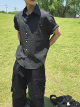 Mobin チェックサマーハーフシャツ 6C