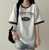 1817 カラーマッチングラウンド半袖Tシャツ