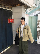 No.1404 CREW hood ZIP-UP (3color)