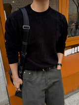 Log velvet round knitwear