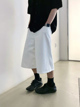 Suzuka White Bermuda Denim Pants