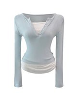 Jena layered button T (4color)