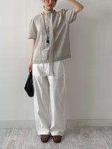 [Tie SET] Suela Balloon Fit Short Sleeve Blouse