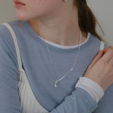 Vintage key necklace_agate