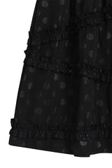 DOT Frill Cancan Long Skirt