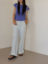 SHELL CAP SLEEVE T (BLUE)