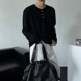OAハイネホックヘンリーネックロングスリーブドシャツ (4 colors)