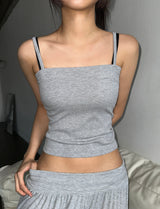 Scanny Square Layered Basic Cami Top 4color