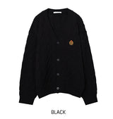 Wappen Cable V-Neck Cardigan
