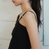Single Buckle sleeveless_black