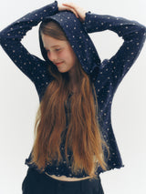 Floral Hoodie (Navy)