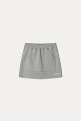 BIO SWEAT LOGO SKIRT_MELANGE GRAY