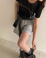 [ORIGINAL] Less Cotton Lettering Short Sleeve T-shirt