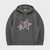 Big Star Check Applique Hood Knit