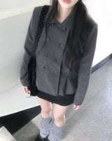 puda double button short coat