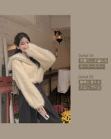 Fur zip-up jacket