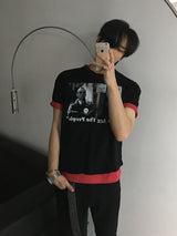 [A-T0110] ヴィンテージスラブクロップ半袖Tシャツ (2色)