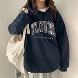 Mulnew lettering oversized napping hoodie