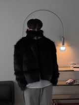 [Premium] ASCLO Western Buckle Fur Jacket