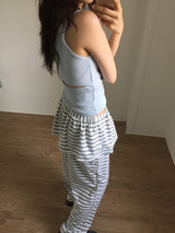 Frill Stripe Pants (2color)