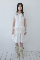  Buttonette french dress (Ivory)