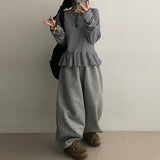 リングヘムフリルダンジャラロングスリーブTシャツ
