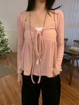 Rozy Babydoll Flare Ribbed Long Sleeve Tee